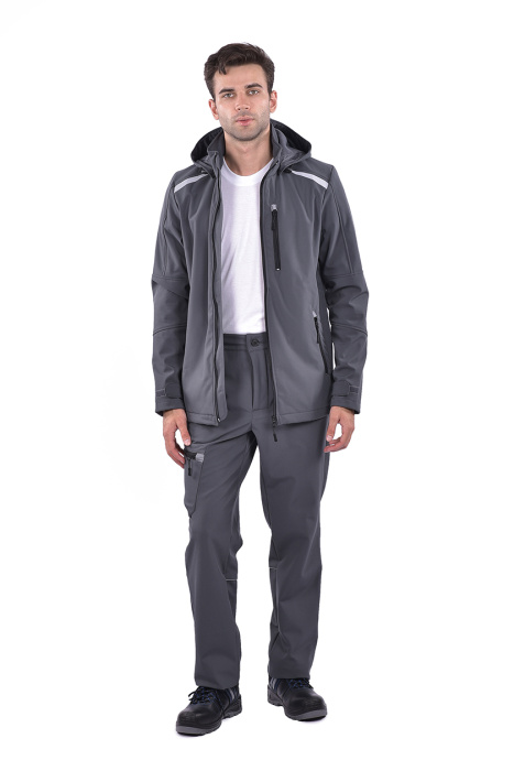 Брюки «БРЮ 854.1» софтшелл флис-мембрана серый